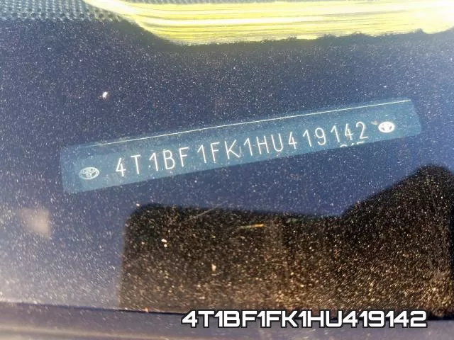 4T1BF1FK1HU419142 фото 2