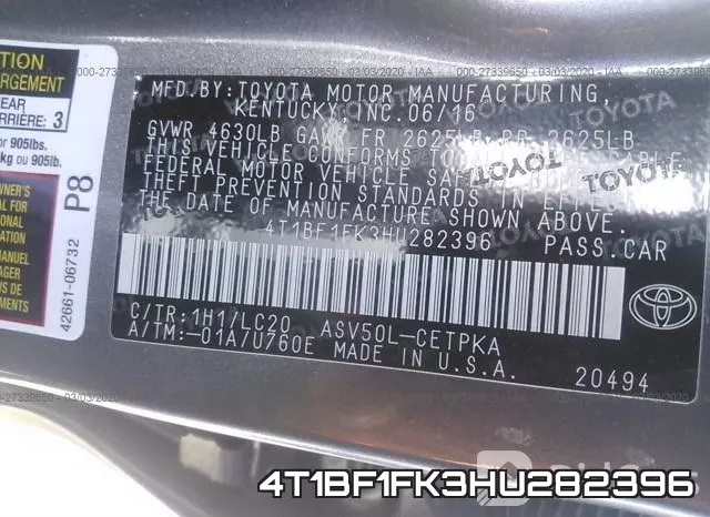 4T1BF1FK3HU282396 фото 10