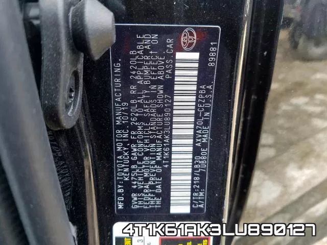 4T1K61AK3LU890127 фото 2