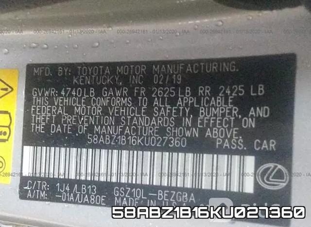 58ABZ1B16KU027360 фото 10