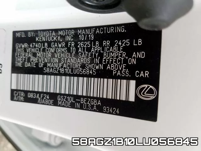 58AGZ1B10LU056845 фото 2