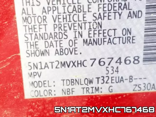 5N1AT2MVXHC767468 фото 2