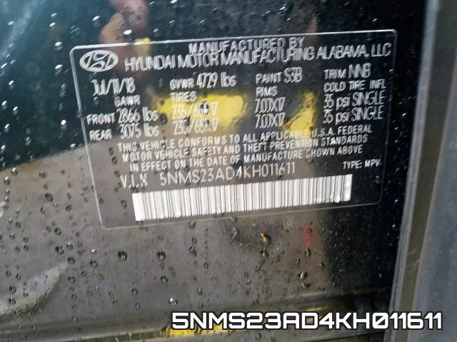 5NMS23AD4KH011611 фото 2