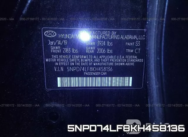 5NPD74LF8KH458136 фото 10