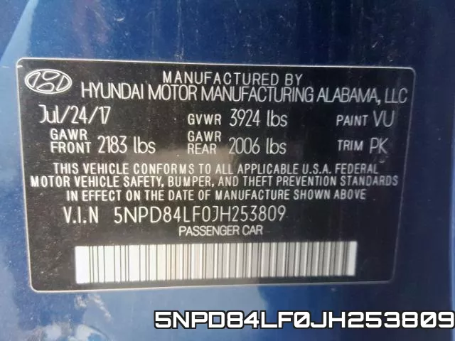 5NPD84LF0JH253809 фото 2