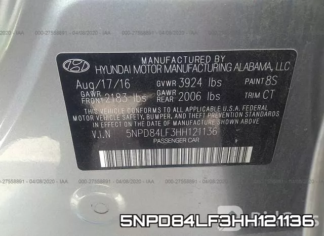 5NPD84LF3HH121136 фото 10