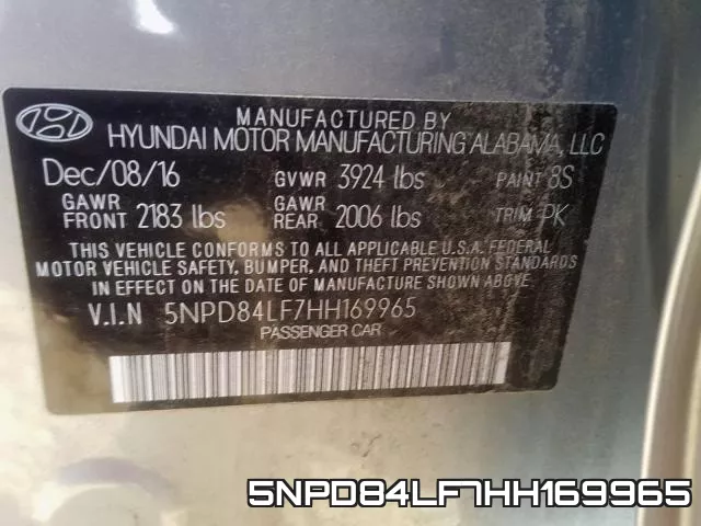 5NPD84LF7HH169965 фото 2
