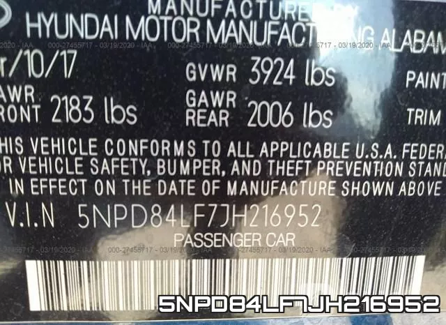 5NPD84LF7JH216952 фото 10