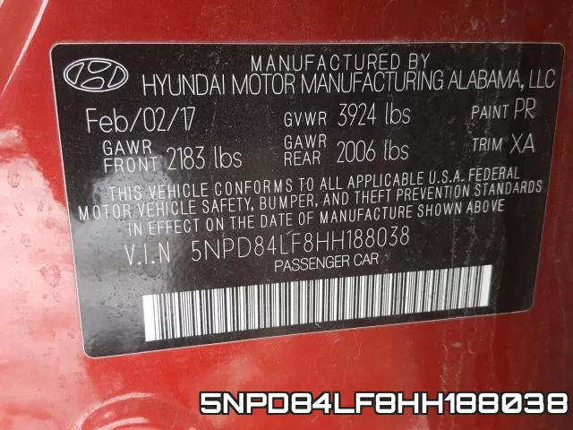 5NPD84LF8HH188038 фото 2