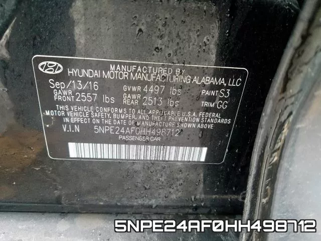 5NPE24AF0HH498712 фото 2