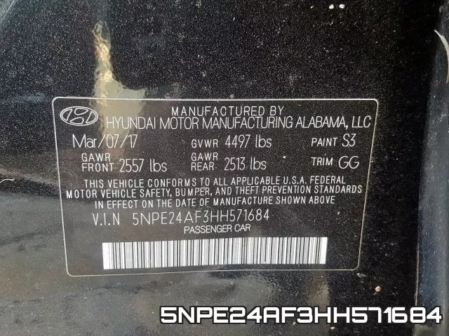 5NPE24AF3HH571684 фото 2