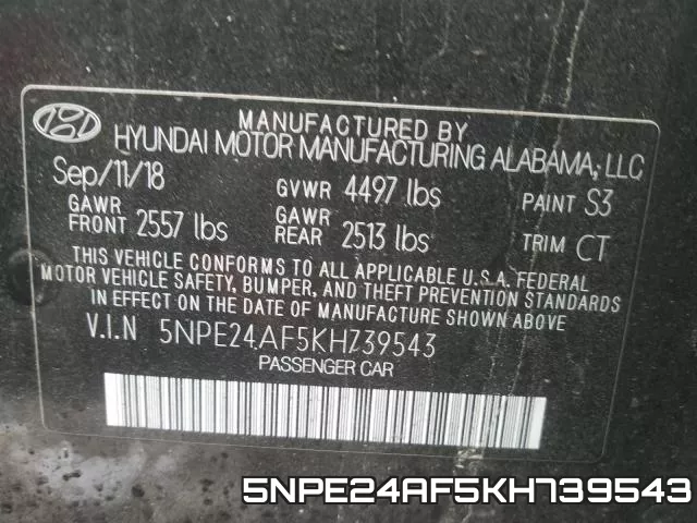 5NPE24AF5KH739543 фото 2
