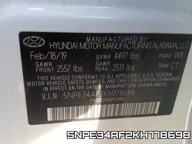 5NPE34AF2KH778698 фото 2