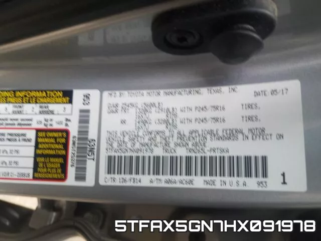 5TFAX5GN7HX091978 фото 2