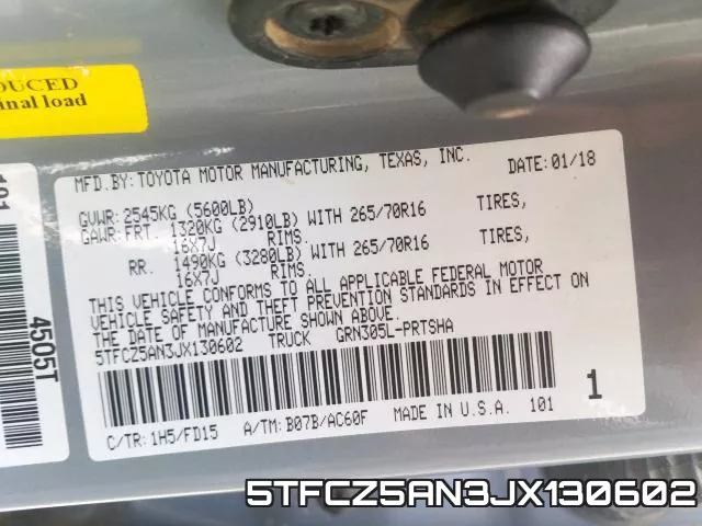 5TFCZ5AN3JX130602 фото 2