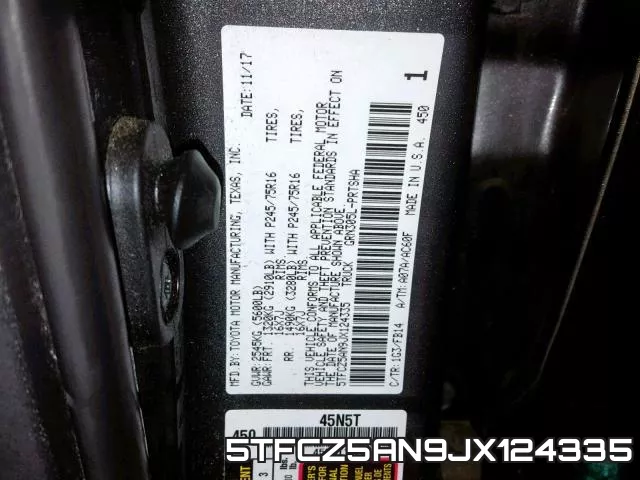 5TFCZ5AN9JX124335 фото 2