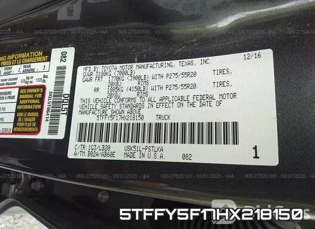 5TFFY5F17HX218150 фото 10