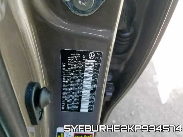 5YFBURHE2KP934574 фото 2