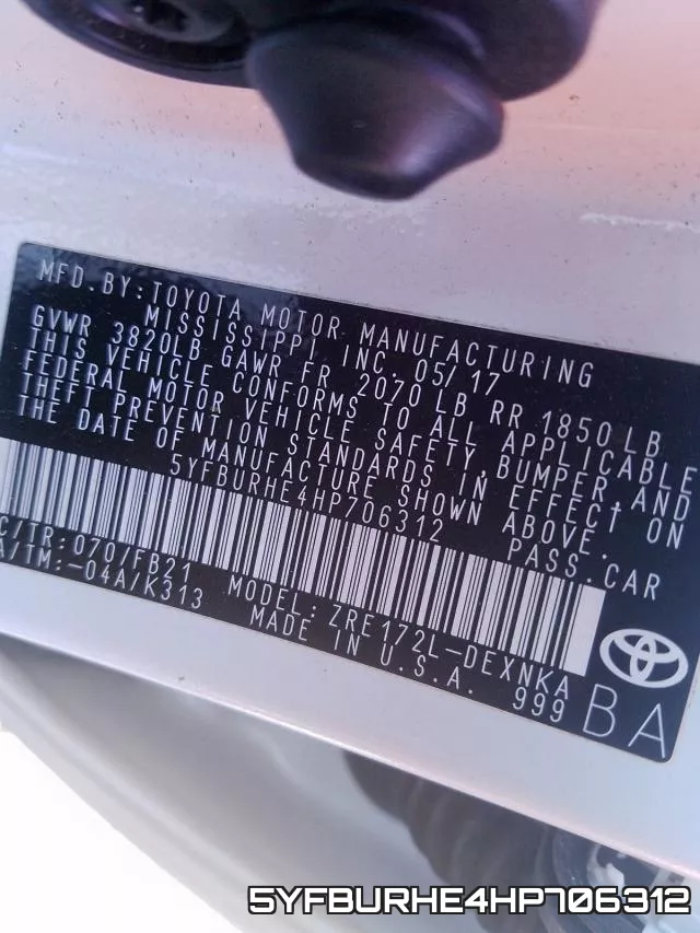 5YFBURHE4HP706312 фото 2