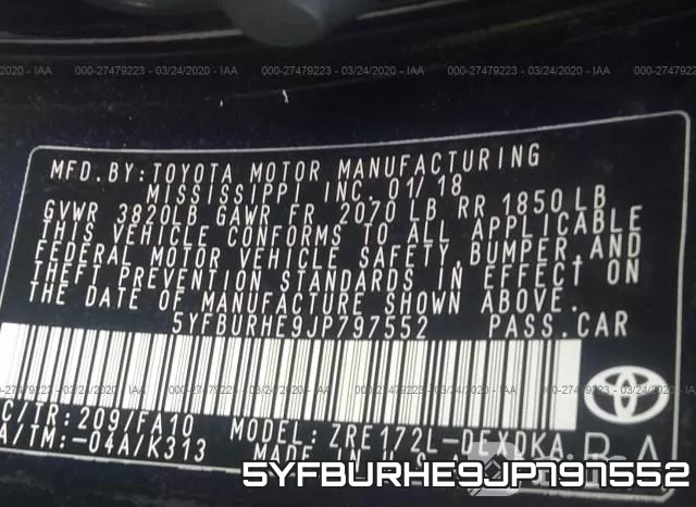 5YFBURHE9JP797552 фото 10