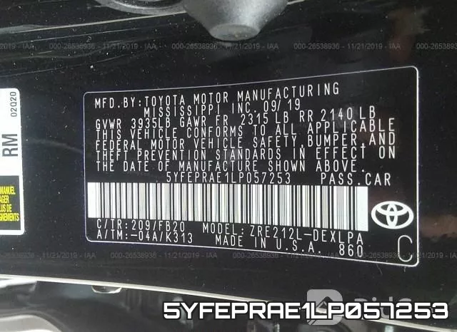 5YFEPRAE1LP057253 фото 10