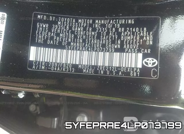 5YFEPRAE4LP073799 фото 10