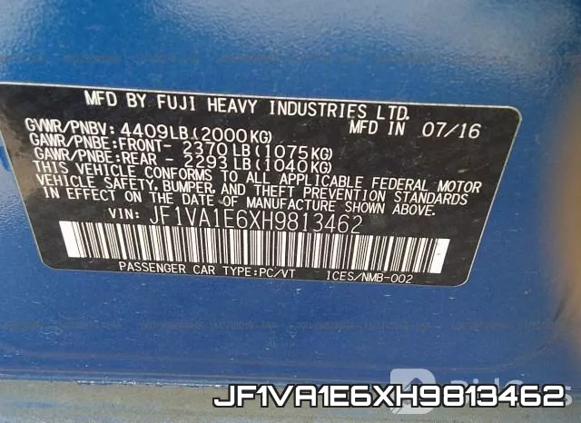 JF1VA1E6XH9813462 фото 10