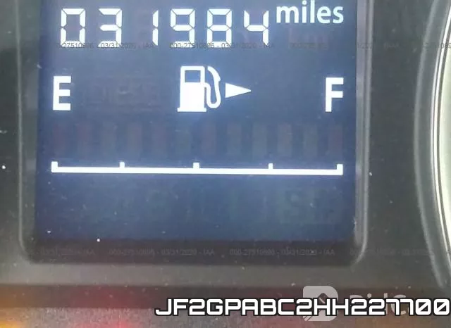 JF2GPABC2HH227700 фото 8