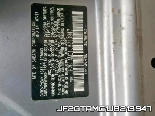 JF2GTAMC1J8213947 фото 2