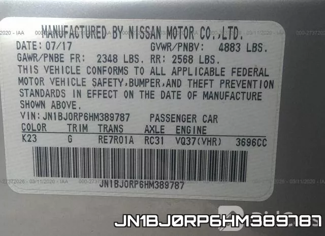 JN1BJ0RP6HM389787 фото 10
