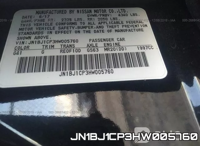 JN1BJ1CP3HW005760 фото 10