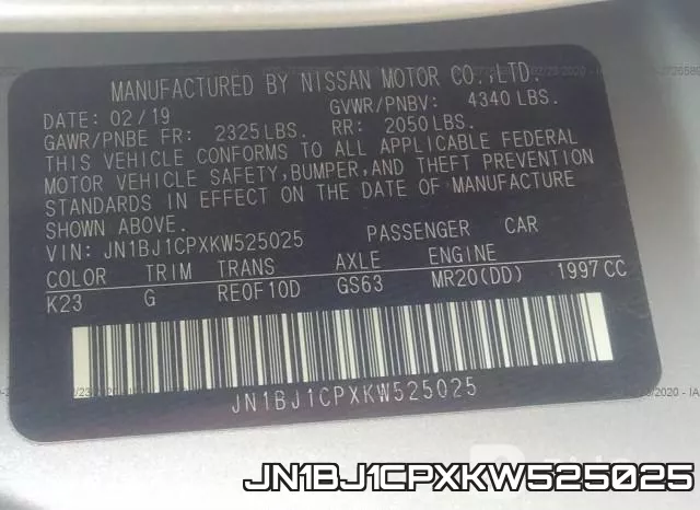 JN1BJ1CPXKW525025 фото 10