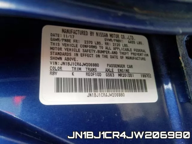 JN1BJ1CR4JW206980 фото 2