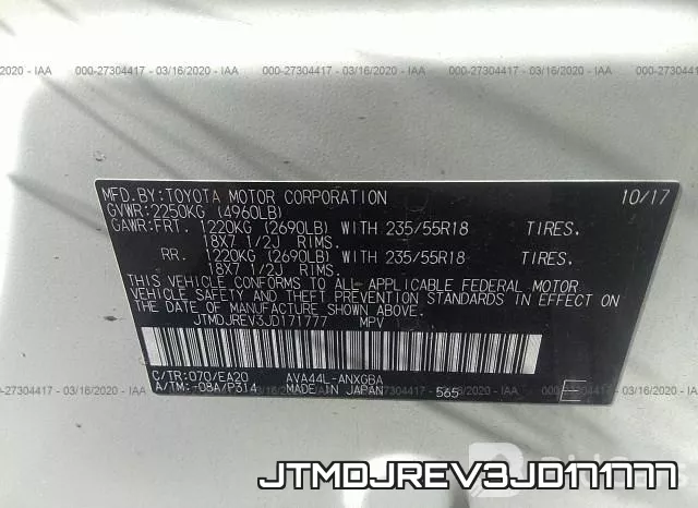 JTMDJREV3JD171777 фото 10