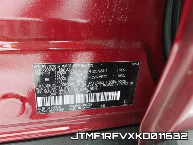 JTMF1RFVXKD011632 фото 2