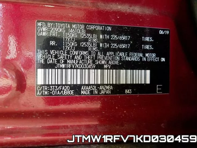 JTMW1RFV7KD030459 фото 2