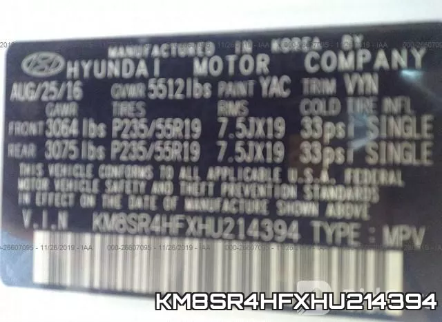 KM8SR4HFXHU214394 фото 10