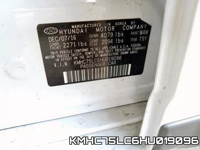 KMHC75LC6HU019096 фото 2