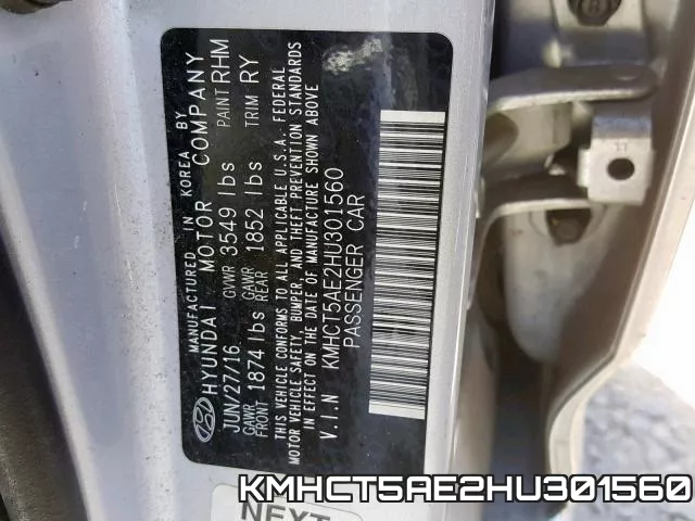 KMHCT5AE2HU301560 фото 2