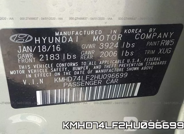 KMHD74LF2HU096699 фото 10