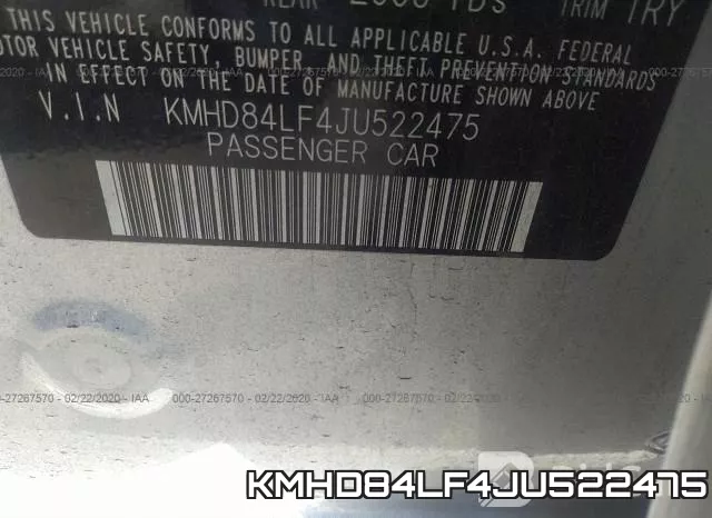 KMHD84LF4JU522475 фото 10