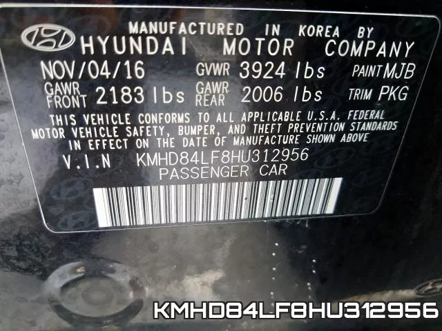 KMHD84LF8HU312956 фото 2