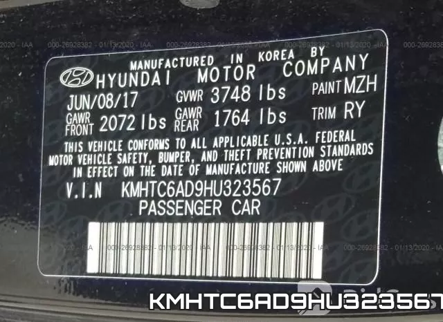 KMHTC6AD9HU323567 фото 10