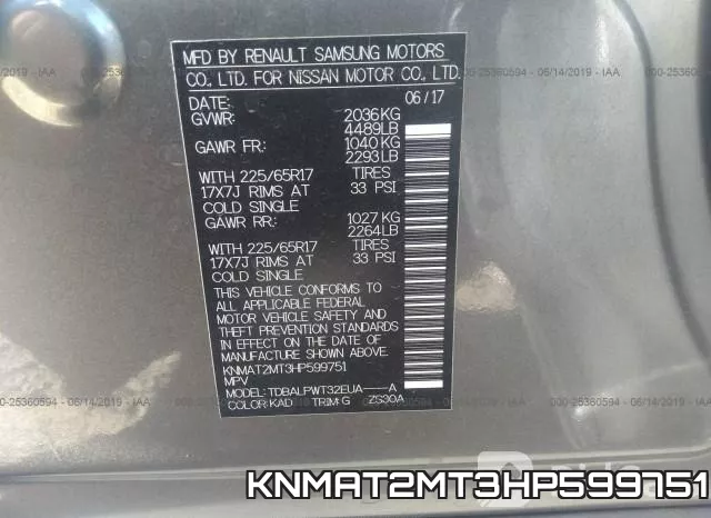 KNMAT2MT3HP599751 фото 10