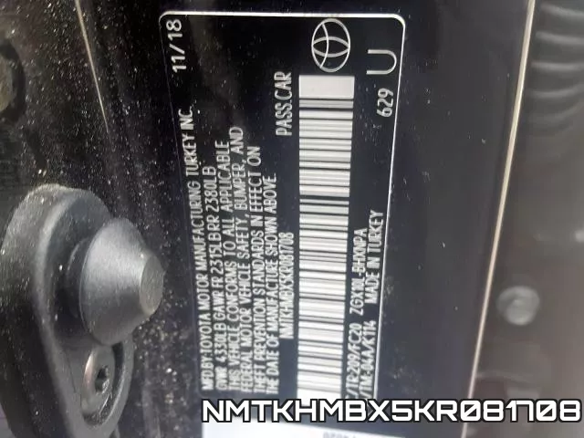 NMTKHMBX5KR081708 фото 2