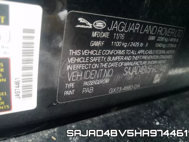 SAJAD4BV5HA974461 фото 2