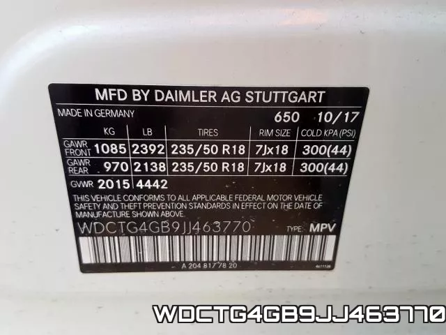 WDCTG4GB9JJ463770 фото 2