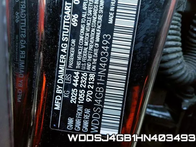 WDDSJ4GB1HN403493 фото 2