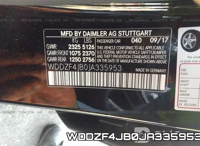 WDDZF4JB0JA335953 фото 10