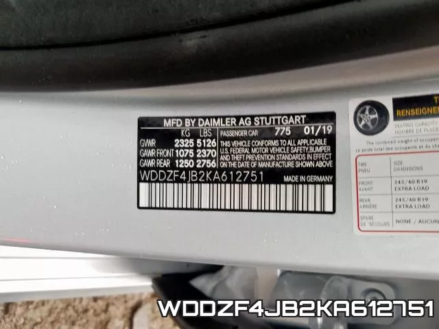 WDDZF4JB2KA612751 фото 2